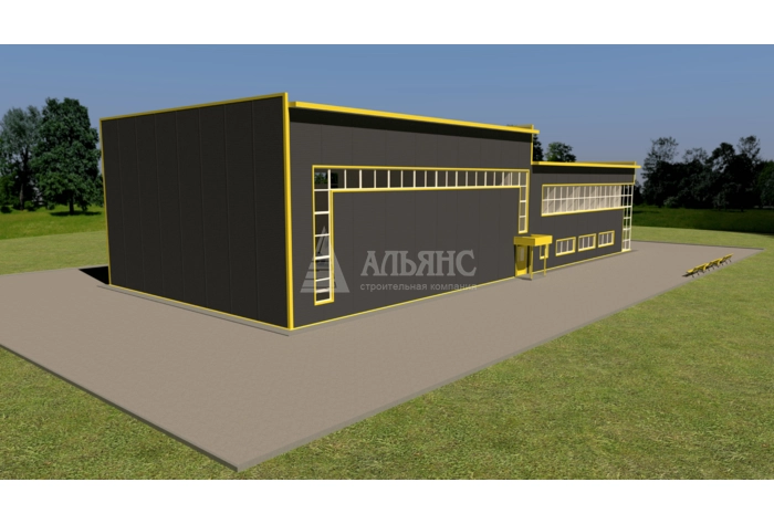 3D визуализация Здание АБК под ключ - фото 2