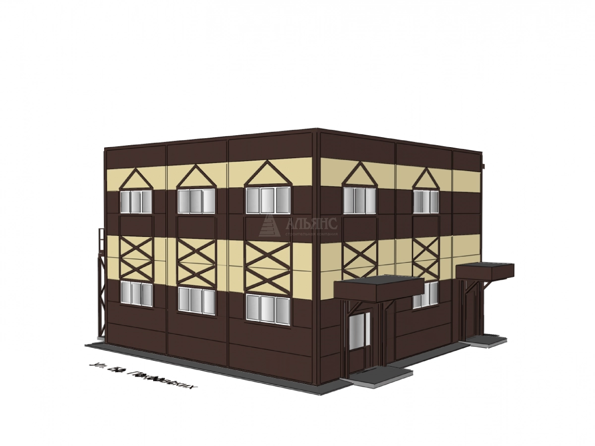 3D визуализация Магазин из сэндвич-панелей - фото 9