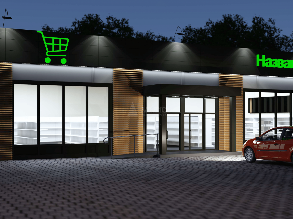 3D визуализация Магазин из сэндвич-панелей - фото 4
