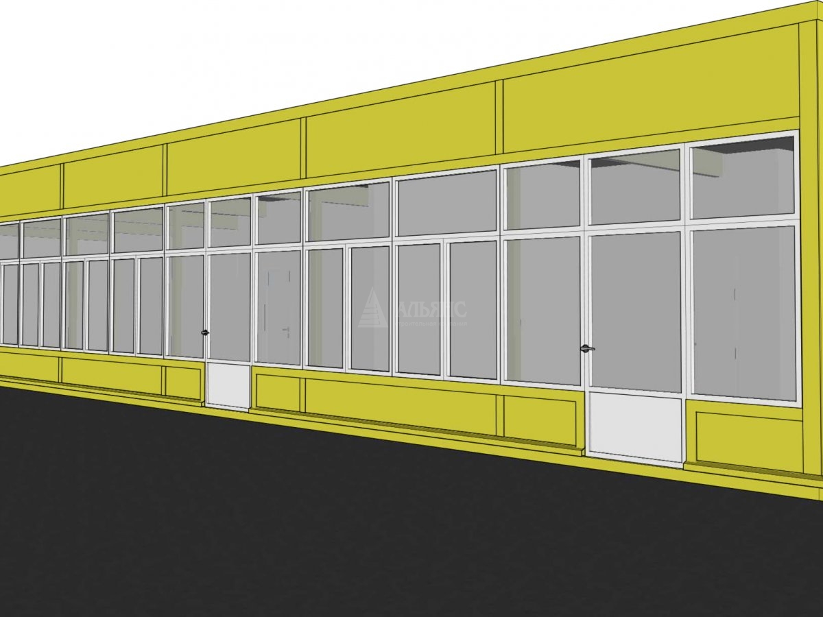 3D визуализация Проект павильона из сэндвич-панелей - фото 7