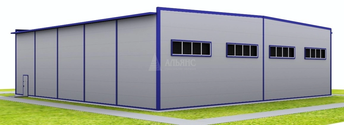 3D визуализация Проект СТО из сэндвич-панелей - фото 8