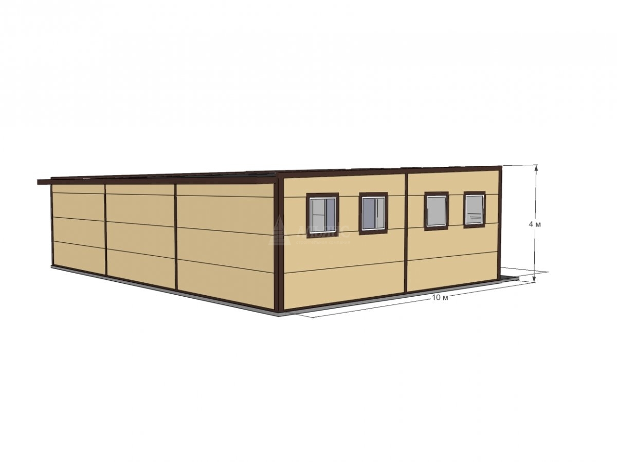 3D визуализация Гараж из сэндвич-панелей - фото 8