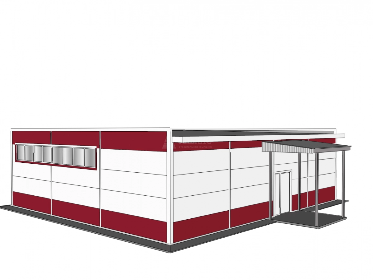 3D визуализация Магазин из сэндвич-панелей - фото 8